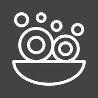 Washing Dishes Line Inverted Icon vector