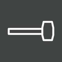 Mallet Line Inverted Icon vector