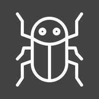 Insect Infestation Line Inverted Icon vector