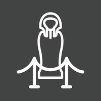Egyptian God Line Inverted Icon vector