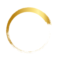 borstel beroerte en goud cirkel element png