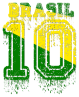 shirt 10 of Brazil dripping ink effect png