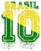 camisa 10 do brasil efeito de tinta pingando png