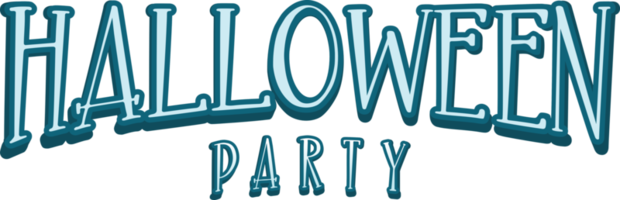 Halloween Party Text Banner.  Text isolated on transparent background. Halloween. png