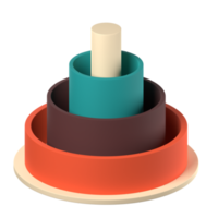 diagrama de bolo de ícone 3D png