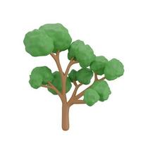 3d render. Tree on white background. photo