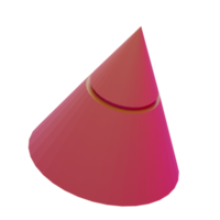 géométrie de cône illustrations 3d png