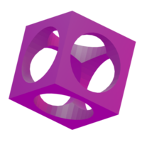 kreiswürfelgeometrie 3d-illustrationen png