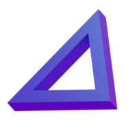 Ilustraciones de triangulo geometrico 3d png