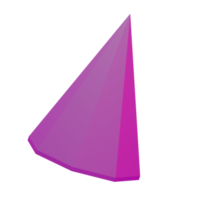 ilustrações 3d de geometria de cone de prisma png