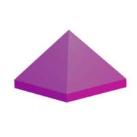 ilustrações 3d de geometria de pirâmide png