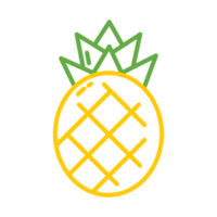 ananas frutta semplice linea illustrazioni png