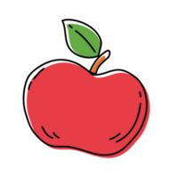 appel fruit schets illustraties png