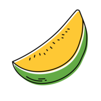illustrations de contour de fruit de melon png
