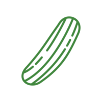 illustration de ligne simple de légume concombre png