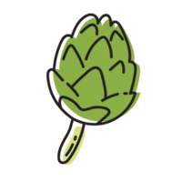 Artichoke Vegetable Outline Illustration png