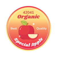 appel fruit sticker illustratie png