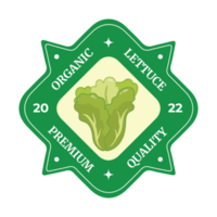 ilustración de etiqueta vegetal de lechuga png