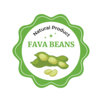 Fava Beans Vegetable Sticker Illustration png