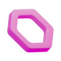 ilustrações 3d de geometria hexagonal png