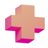 plus geometri 3d illustrationer png