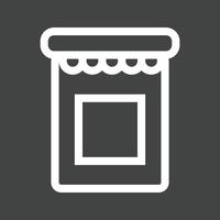 Jam Jar Line Inverted Icon vector