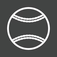 Softball Line Inverted Icon vector