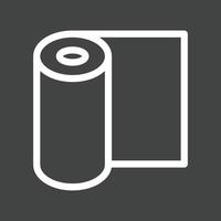 Rolled Mat Line Inverted Icon vector