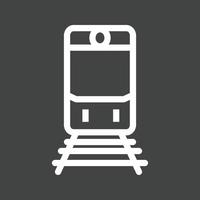 icono de línea de tren invertida vector