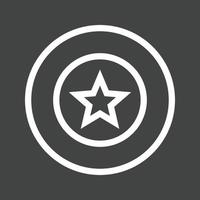 Badge Line Inverted Icon vector