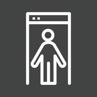 Security Check Line Inverted Icon vector