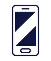 Smartphone-Symbol png mit transparentem Hintergrund.