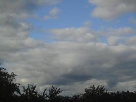 Dense clouds in the sky before the rain photo