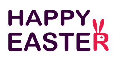 Happy Easter lettering, PNG, illustration with transparent background. png