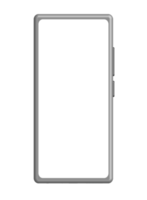 Smartphone with blank screen mockup, PNG with transparent background