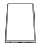 Smartphone with blank screen mockup, PNG with transparent background