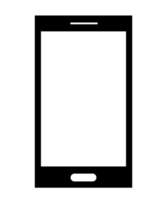 smartphone icoon PNG met transparant achtergrond.