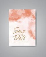 Save the date with watercolor background. Design for your invitation. vector