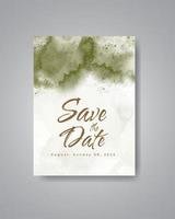 Save the date with watercolor background. Design for your invitation. vector