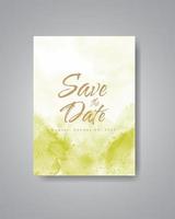 Save the date with watercolor background. Design for your invitation. vector