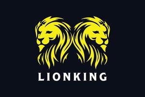 Lion face logo design vector