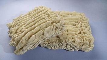 Close up of Instant noodles isolated photo