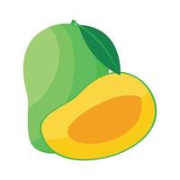 Ilustración de vector de imágenes prediseñadas de diseño plano de mango aislado en un fondo blanco