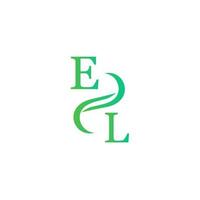 EL green color logo design for your company vector