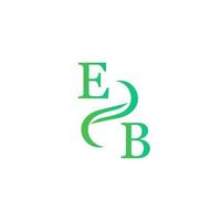 diseño de logotipo de color verde eb para su empresa vector