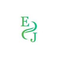 EJ green color logo design for your company vector