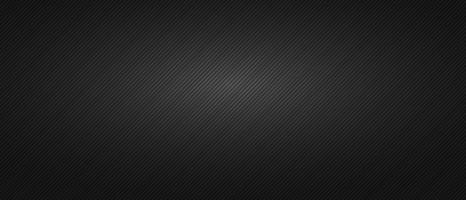 Black minimalist background with ribbed texture. Dark carbon backdrop design template with diagonal parallel lines. Futuristic metal background with linear pattern. Monochrome vector illustration.