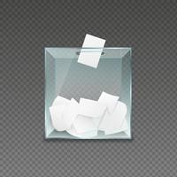 Ballot container with voting forms vector