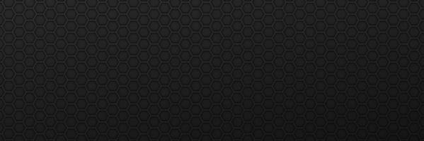 Geometric hexagons ornament background. Black carbon gears with industrial techno tracery and abstract monochrome vector surface