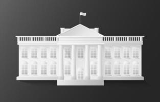 Government white house. Antique monumental building vector